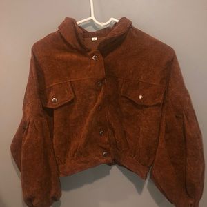 cropped rust colored jacket!